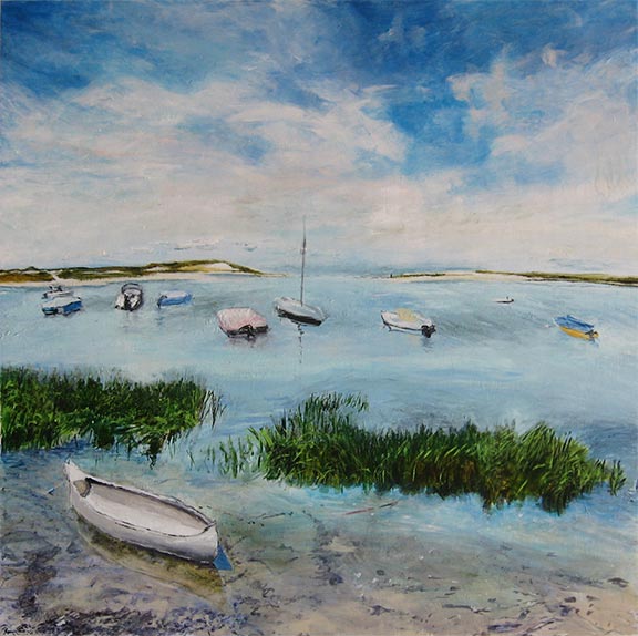 Pamet Harbor, Truro painting by Jane Sherrill
